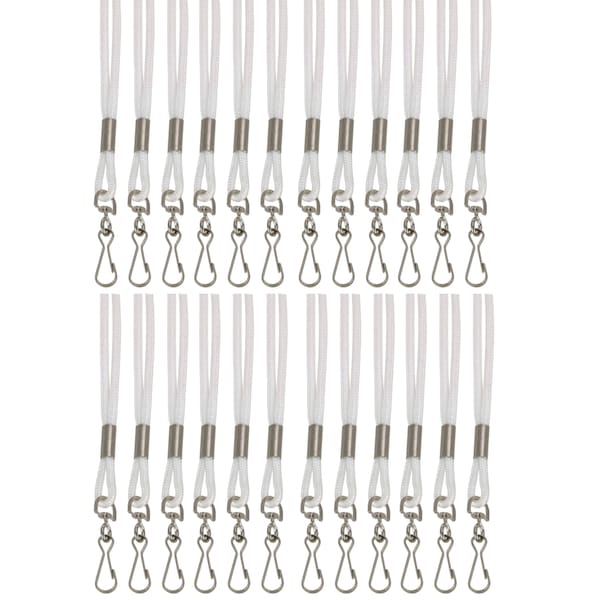 Sicurix Standard Lanyard Hook Rope Style, White, PK24 68901 - main